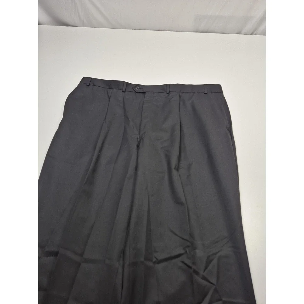 Calvin Klein Suit Mens 50 Long Black Super 140s Wool 2 Piece 45x36 NWT FLAW